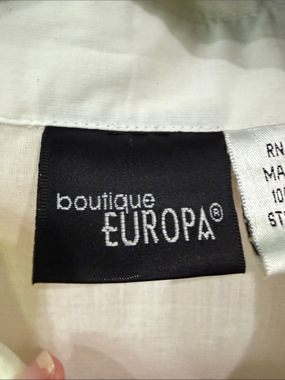 Classic White Ruffle Front Button-Down Blouse - Picture 5 of 8